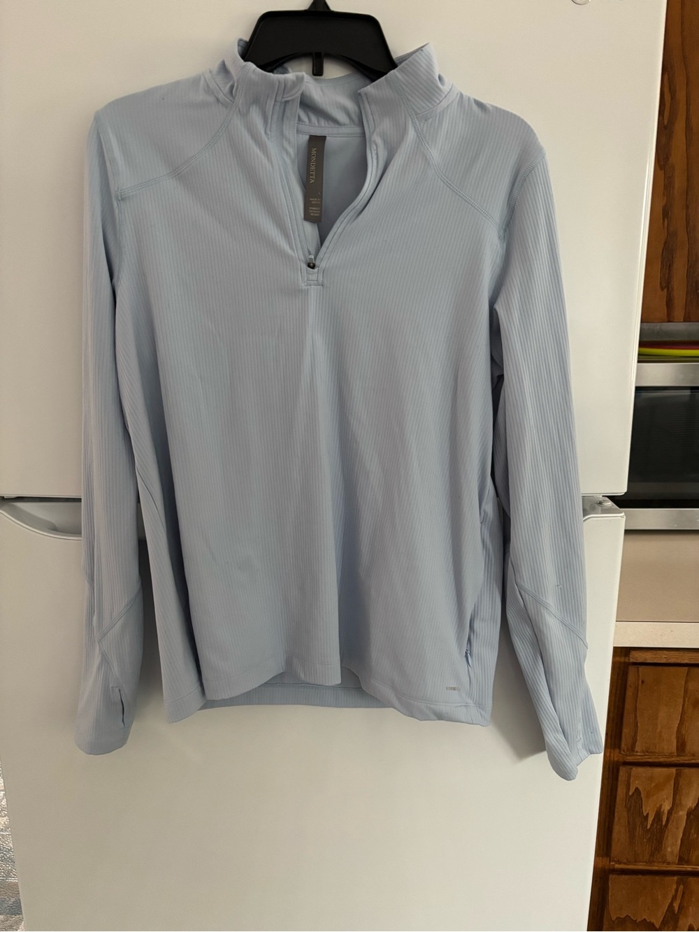 Mondetta Light Blue Ribbed Quarter-Zip Pullover - Picture 2 of 4